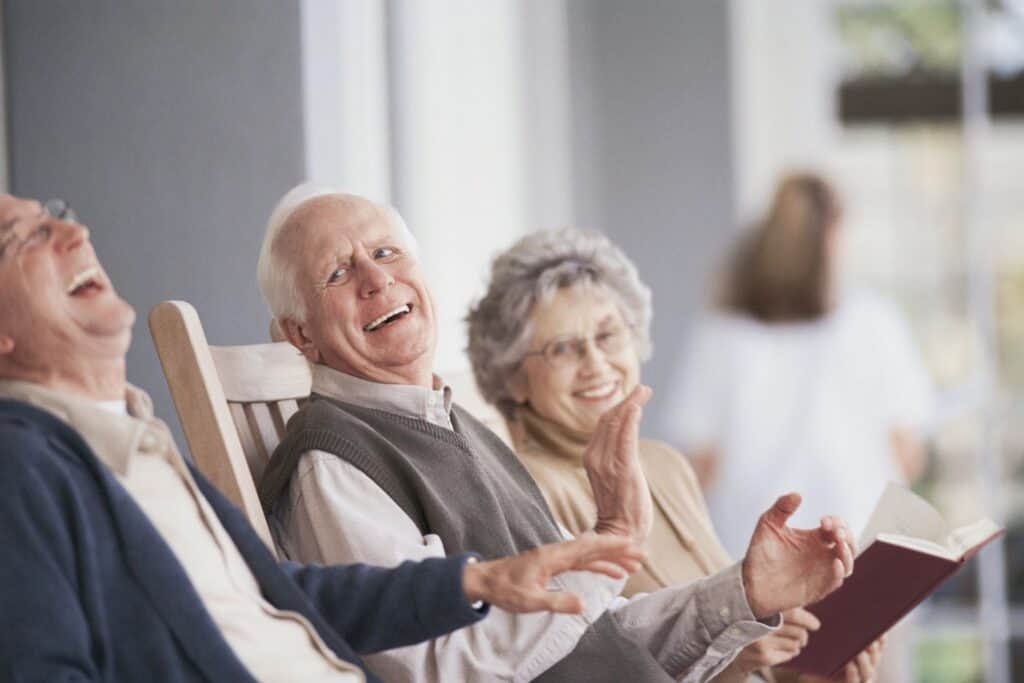 senior citizens building relationships