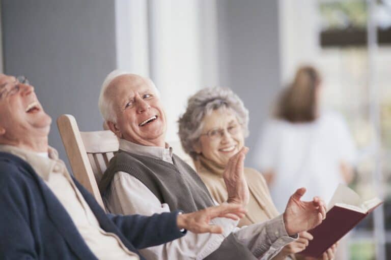senior citizens building relationships